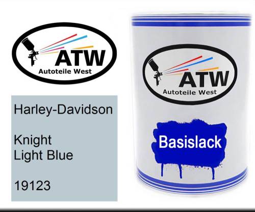 Harley-Davidson, Knight Light Blue, 19123: 500ml Lackdose, von ATW Autoteile West.